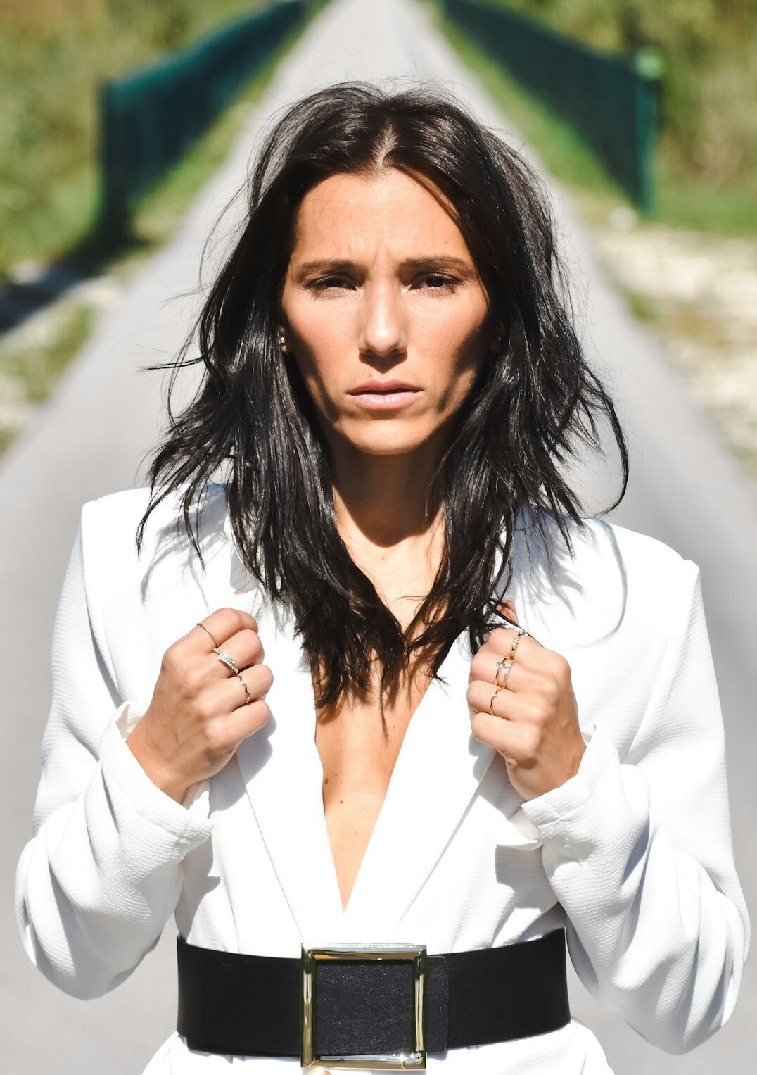 Portrait of a Turkish female reporter